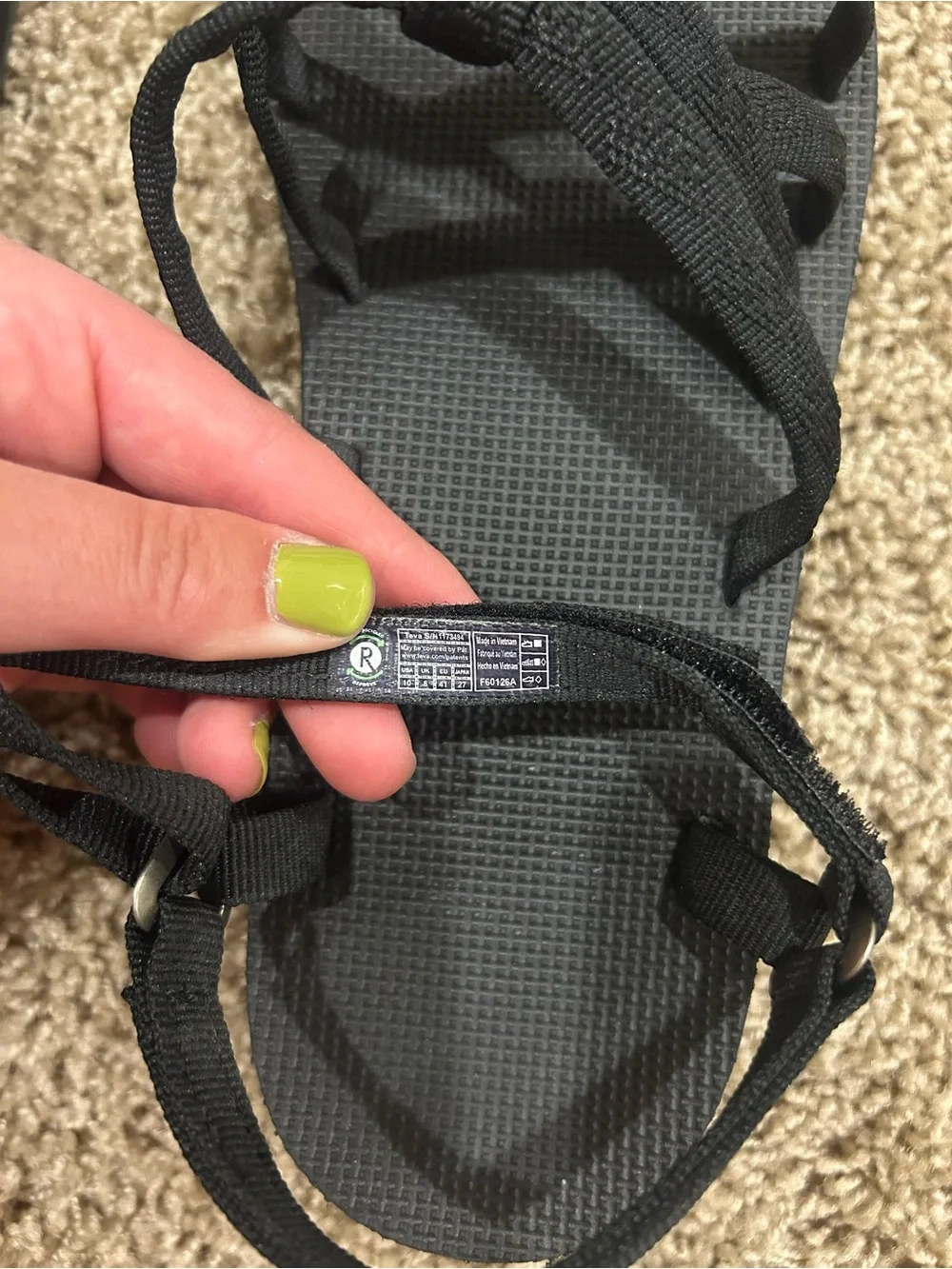 Teva Women's Black Strappy Outdoor Sandals